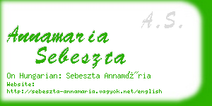 annamaria sebeszta business card